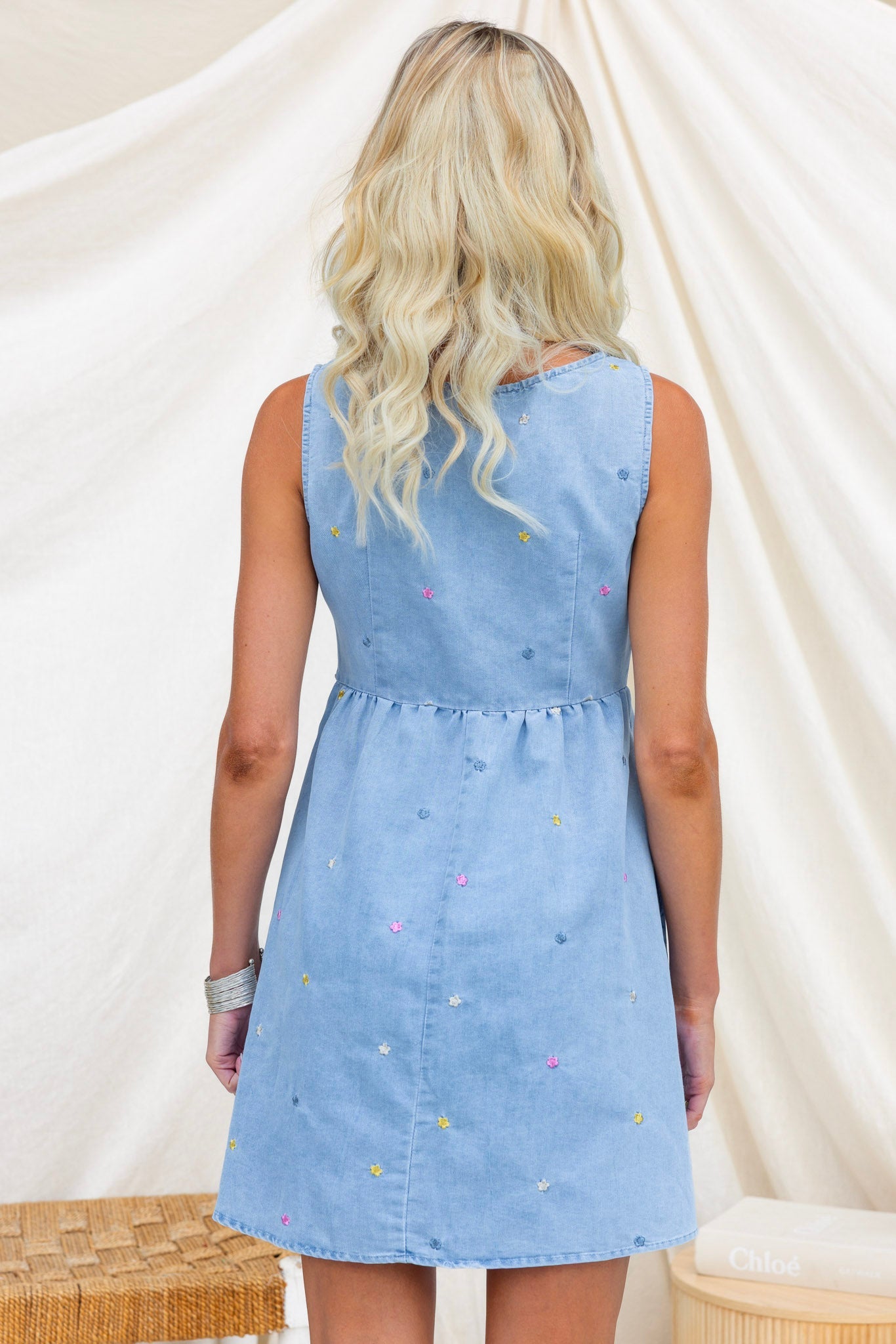 Timeless Bloom Denim Dress