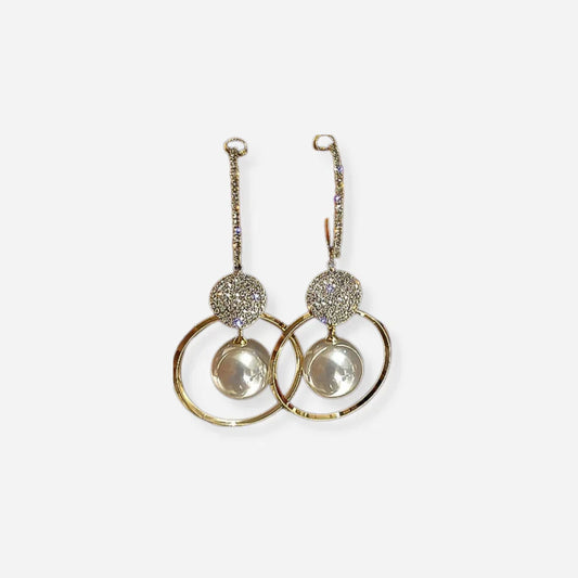 Zerra Luxe Earrings with Cultured Pearls and Zirconia