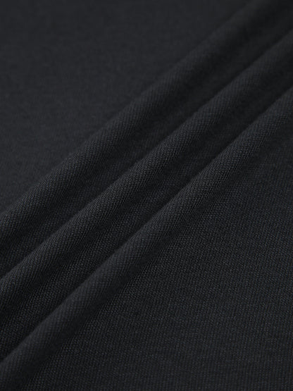 Contrast Trim Mock Neck Long Sleeve Top