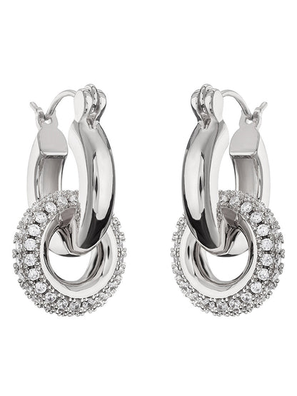 Polished Double Hoop Earrings