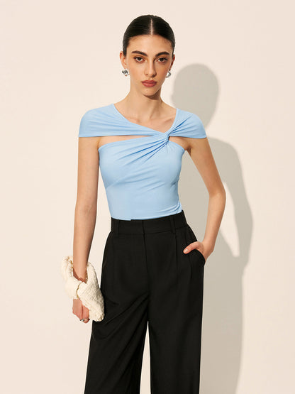 Twist Detail Asymmetrical Top