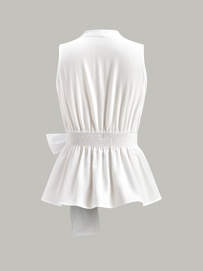 Wrap Tie Peplum Top