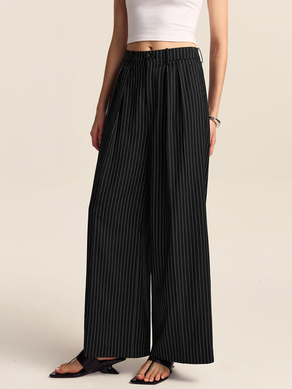 Striped Wide-Leg Pants