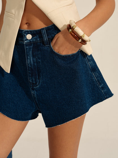 Mid-Waisted Denim Shorts
