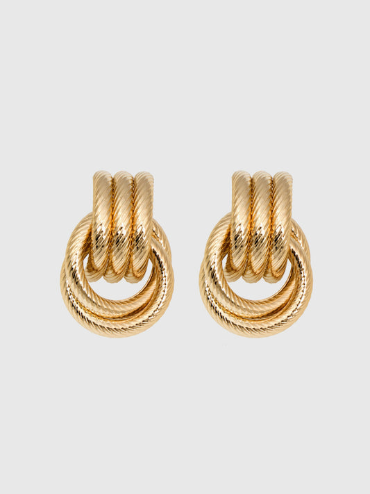 Hoop Cross Earrings