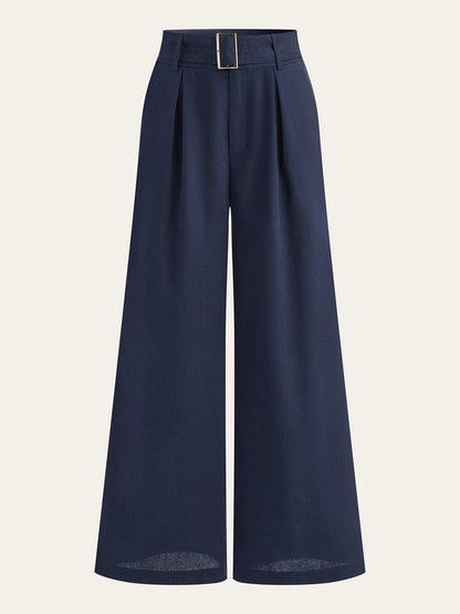 Ruffled Cami Top and Wide-Leg Pants Set