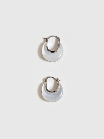 Mother of Pearl Hoop Earrings