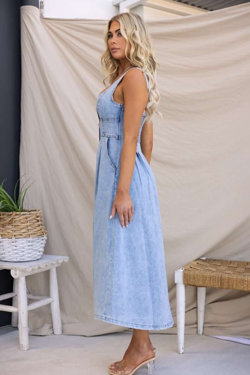 Tailey Denim Midi Dress